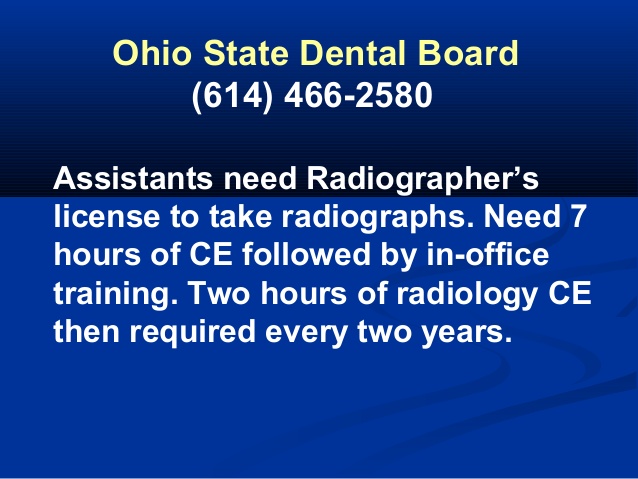 Ohio State Radiography License